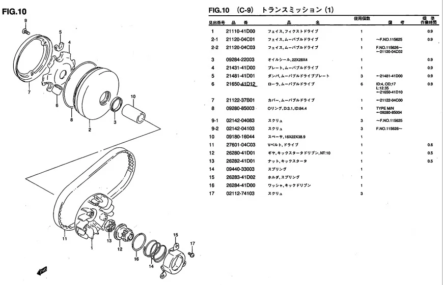 マニュアル】アドレスV100初期型・後期型対応のクランクケース外しから